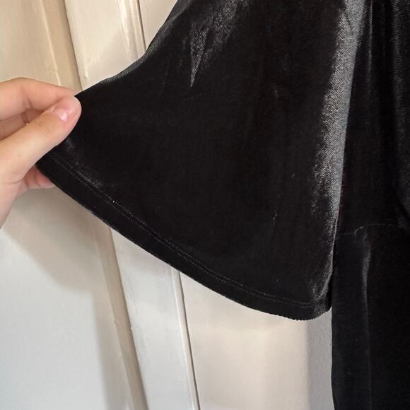 New Knox Rose black velour boho blouse top size large - Picture 3 of 7